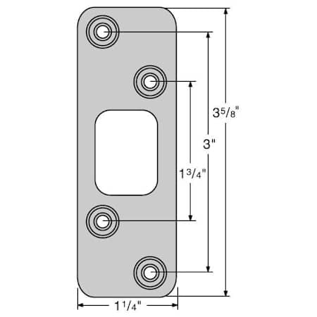 Kwikset Deadbolt Round Corner Strike Antique Brass