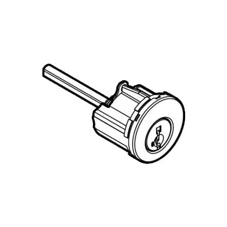 Kwikset SmartKey Cylinder with Housing for Single Cylinder Deadbolts Polished Brass