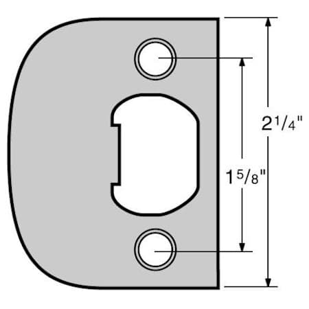 Kwikset Full Lip Square Corner Strike Matte Black