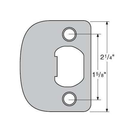 Kwikset Full Lip 1/4" Round Corner (RCS4) Matte Black