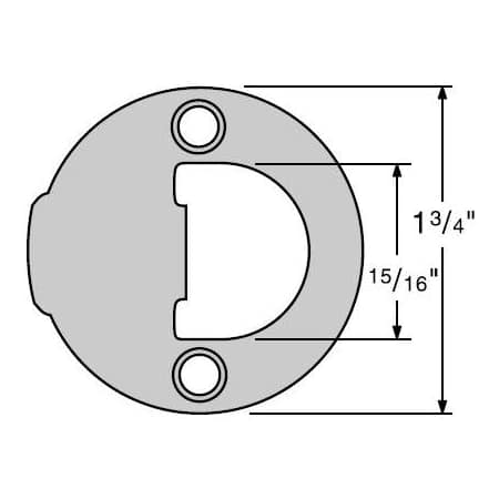 Kwikset Full Round 1-3/4" Strike Plate Matte Black
