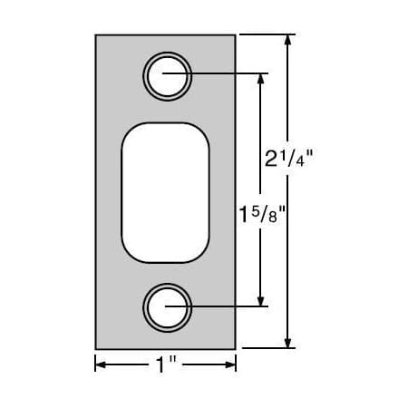 Kwikset 1 Inch by 2-1/4 Inch Square Corner Deadbolt Strike Oil Rubbed Bronze