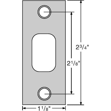 Kwikset Square Corner Deadbolt Strike Plate Polished Chrome