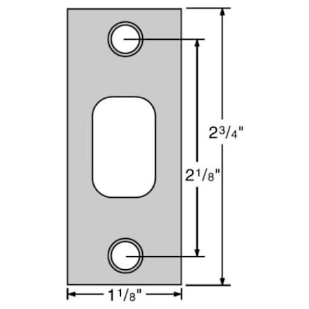Kwikset Square Corner Deadbolt Strike Plate Antique Brass