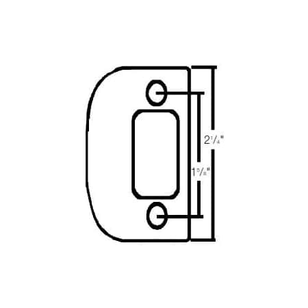Kwikset 2-1/4" Full Lip Round Corner Deadbolt Strike Plate Matte Black
