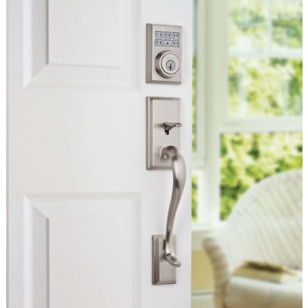 Kwikset-910CNT-ZW-Installed with Hawthorne Handleset