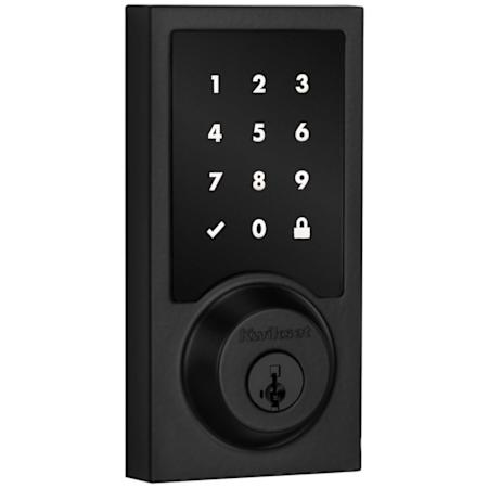 Kwikset Home Connect Contemporary Keyless Entry Electronic Touchscreen Deadbolt with Z-Wave Matte Black