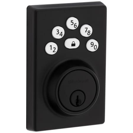 Kwikset Powerbolt 240 Contemporary Single Cylinder Keyless Entry Deadbolt with 5-Button Keypad Matte Black