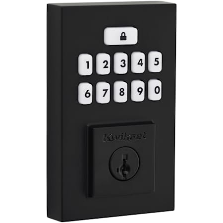 Kwikset SmartCode Deadbolts Touchpad Single Cylinder Keyless Entry Deadbolt with UL Fire Rating and Smartkey Technology Matte Black