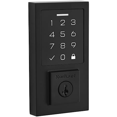 Kwikset SmartCode Deadbolts Touchscreen Single Cylinder Keyless Entry Deadbolt with UL Fire Rating and Smartkey Technology Matte Black