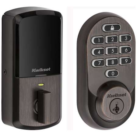 Kwikset Halo SmartKey Electronic Keypad Keyless Entry Deadbolt with WiFi Venetian Bronze