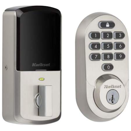 Kwikset Halo SmartKey Electronic Keypad Keyless Entry Deadbolt with WiFi Satin Nickel