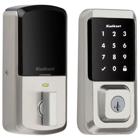Kwikset Halo SmartKey Electronic Touchscreen Keyless Entry Deadbolt with WiFi Satin Nickel