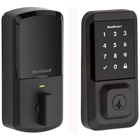 Kwikset Halo SmartKey Electronic Touchscreen Keyless Entry Deadbolt with WiFi Iron Black