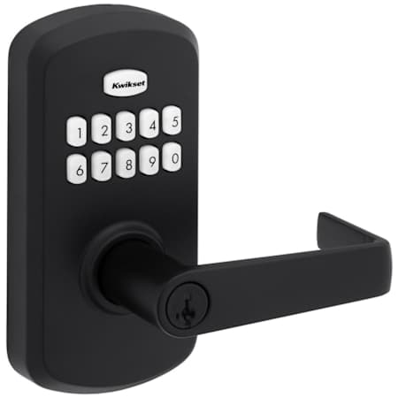 Kwikset SmartCode 955 Electronic Keypad Entry Leverset with Kingston Lever Matte Black
