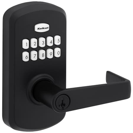 Kwikset SmartCode 955 Electronic Keypad Entry Leverset with Kingston Lever Matte Black