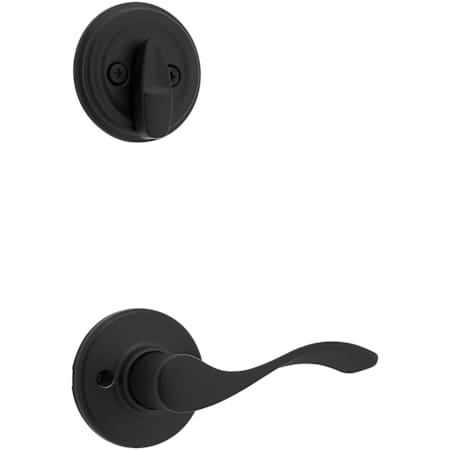 Kwikset Balboa Left Handed Lever Single Cylinder Interior Pack with Round Rose for Handlesets Matte Black