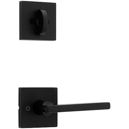 Kwikset Halifax Lever Single Cylinder Interior Pack with Square Rose for Handlesets Matte Black