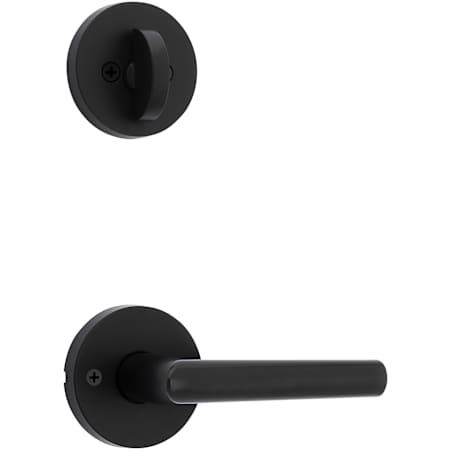 Kwikset Milan Lever Single Cylinder Interior Pack with Round Rose for Handlesets Matte Black