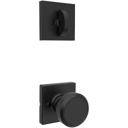 Kwikset Maven Single Cylinder Keyed Entry Handleset Interior Pack with Square Rose for Handlesets Matte Black