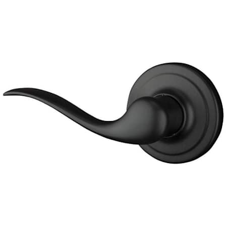 Kwikset Tustin Right Handed Lever Single Cylinder Interior Pack with Round Rose for Handlesets Matte Black
