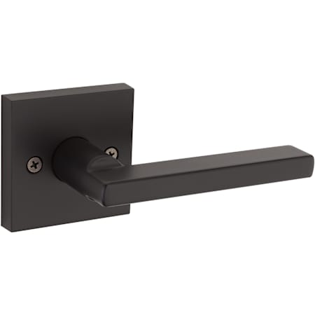 Kwikset Halifax Lever Non-Turning Dummy Interior Pack with Square Rose for Handlesets Matte Black