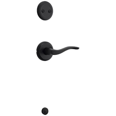 Kwikset Sedona Left Handed Lever Dummy Interior Pack with Round Rose for Handlesets Matte Black
