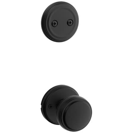 Kwikset Sora Knob Dummy Handleset Interior Pack with Round Rose Matte Black