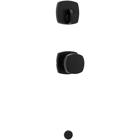 Kwikset Arroyo Knob Single Cylinder Interior Pack with Square Rose for Handlesets Matte Black