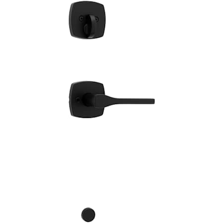 Kwikset Tripoli Lever Single Cylinder Interior Pack with Square Rose for Handlesets Matte Black