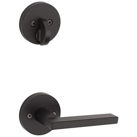 Kwikset Halifax Dummy Interior Pack with Round Rose Matte Black
