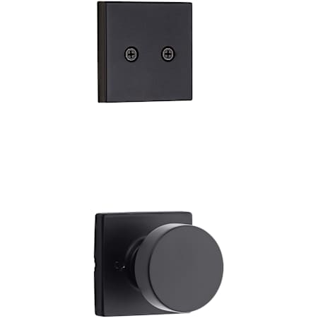 Kwikset Pismo Non-Turning Dummy Interior Pack with Square Rose Matte Black