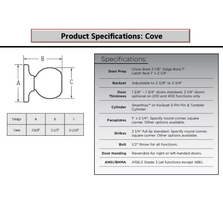 Kwikset 978CV Specifications
