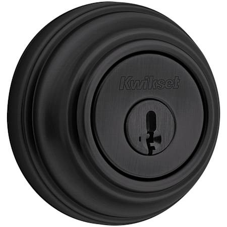 Kwikset 980 Single Cylinder Keyed Entry Deadbolt from the Signature Series Matte Black
