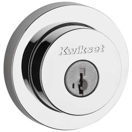 Kwikset Signature Series Fire Rated Single Cylinder Keyed Entry Deadbolt from the Milan Collection Bright Chrome
