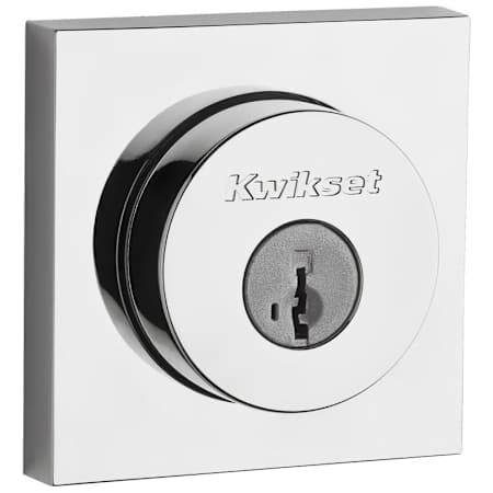 Kwikset Signature Series Fire Rated Single Cylinder Keyed Entry Deadbolt from the Halifax Collection with SmartKey Bright Chrome