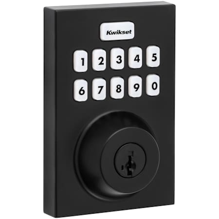 Kwikset Home Connect Contemporary Keyless Entry Electronic Keypad Deadbolt with Z-Wave Matte Black