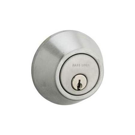 Kwikset Safe Lock by Kwikset Double Cylinder Keyed Entry Deadbolt Satin Chrome