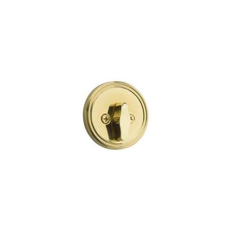 Kwikset Safe Lock by Kwikset Single Cylinder One Sided Deadbolt Bright Brass