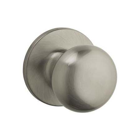 Kwikset Safe Lock by Kwikset Athens Passage Door Knob Set with Round Rose Satin Nickel