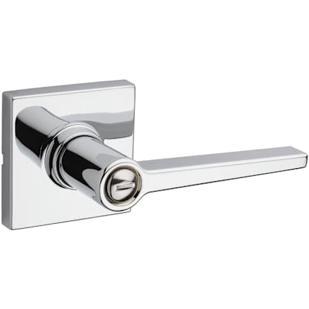 Kwikset Safe Lock by Kwikset Daylon Privacy Door Lever Set with Square Rose Bright Chrome