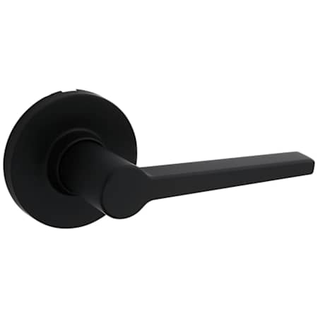 Kwikset Daylon Non-Turning One-Sided Dummy Door Lever with Round Rose from the Safe Lock Collection Matte Black