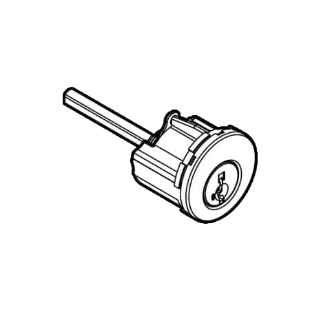 Kwikset SmartKey Cylinder with Housing for Single Cylinder Deadbolts Polished Brass