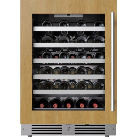 Landmark 24 Inch Wide 45 Bottle Capacity Single Zone Wine Cooler with Alternating (Blue, White, Amber) LED lighting, Door Alarm, Touch Control Panel and Lockable Left Hinged Door Panel Ready