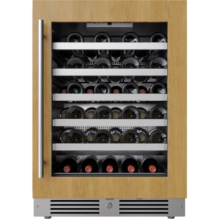 Landmark  24 Inch Wide 45 Bottle Capacity Single Zone Wine Cooler with Alternating (Blue, White, Amber) LED lighting, Door Alarm, Touch Control Panel and Lockable Right Hinged Door Panel Ready