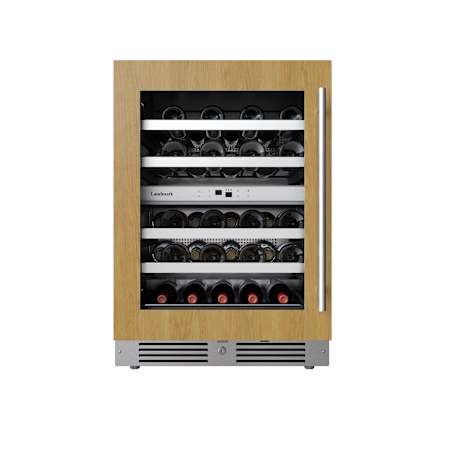 Landmark 24 Inch Wide 37 Bottle Capacity Panel Ready Wine and Beverage Cooler with Left Hinged Door Panel Ready