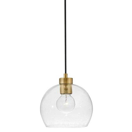Lark Rumi 1 Light 9" Wide Mini Pendant Lacquered Brass