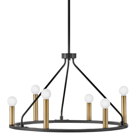 Lark Lazlo 6 Light 24" Wide Ring Chandelier Black