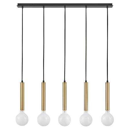 Lark Bobbie 5 Light 36" Wide Linear Chandelier Lacquered Brass
