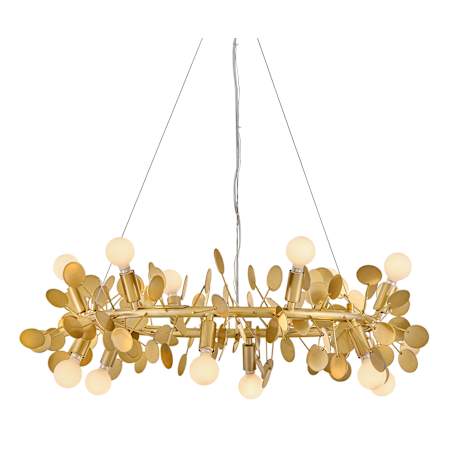 Lark Lolli 12 Light 30" Wide Abstract Chandelier Distressed Brass